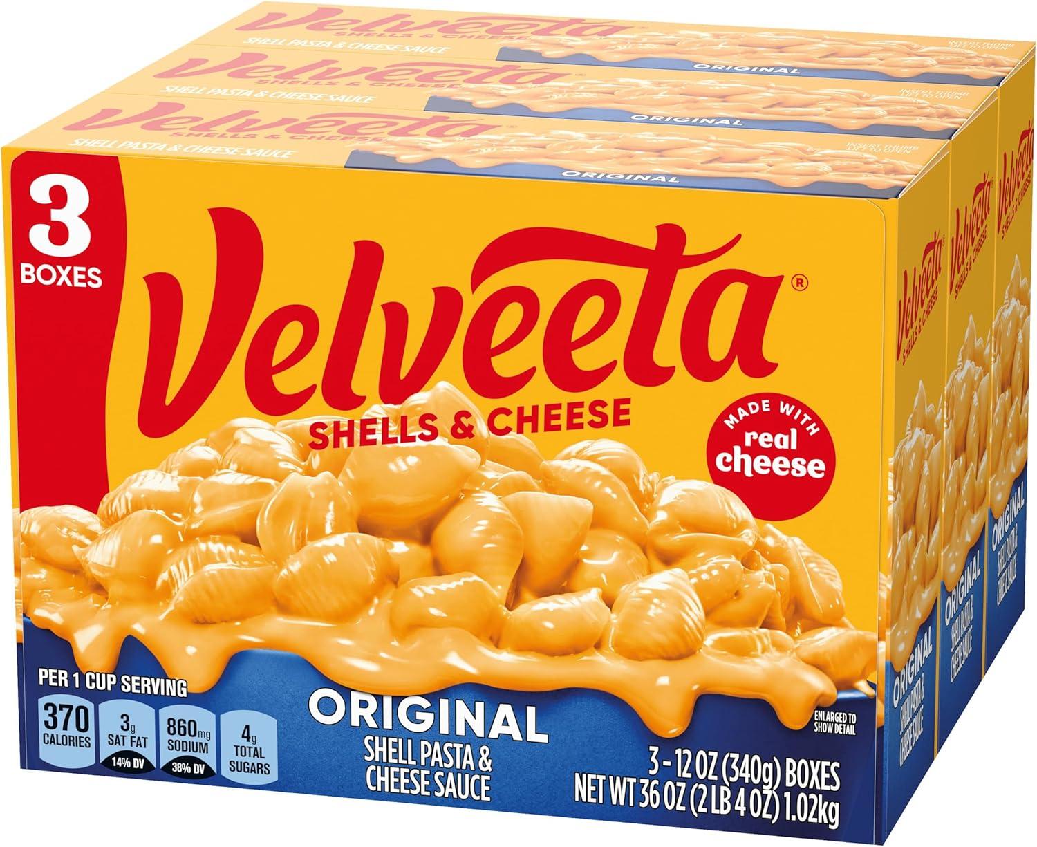 Velveeta Shells & Cheese Original Mac and Cheese Dinner - 36oz/3ct