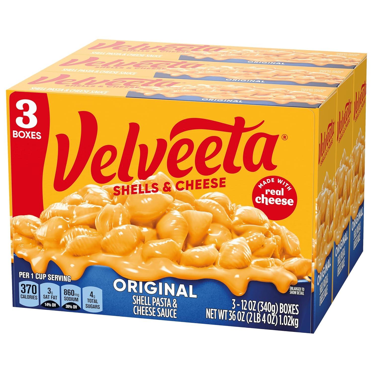 Velveeta Shells & Cheese Original Mac and Cheese Dinner - 36oz/3ct