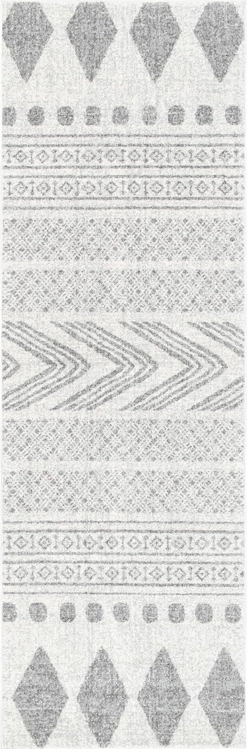 nuLOOM Shaina Tribal Runner Rug, 2' 6" x 6', Gray