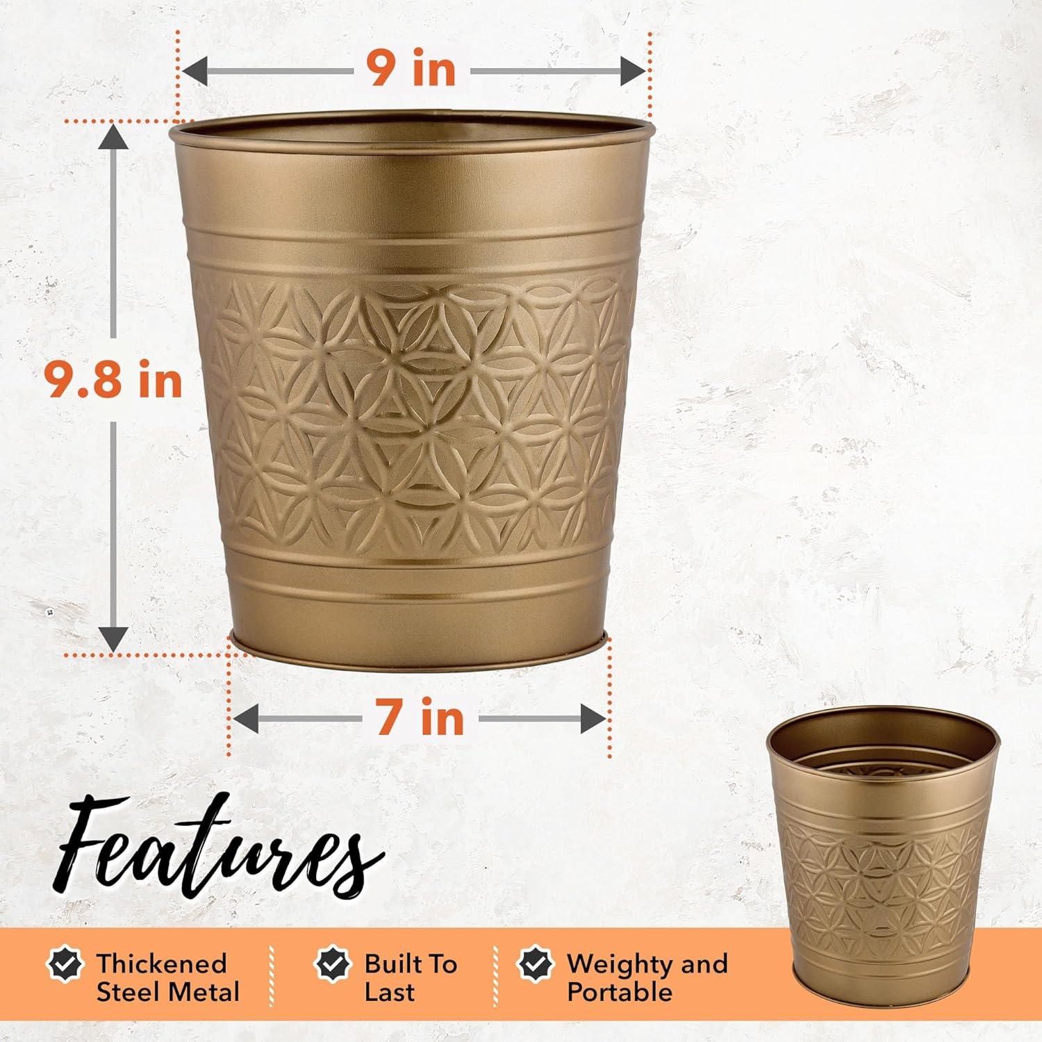 Autumn Alley Alley Metal Open Waste Basket - 1.7 Gallons