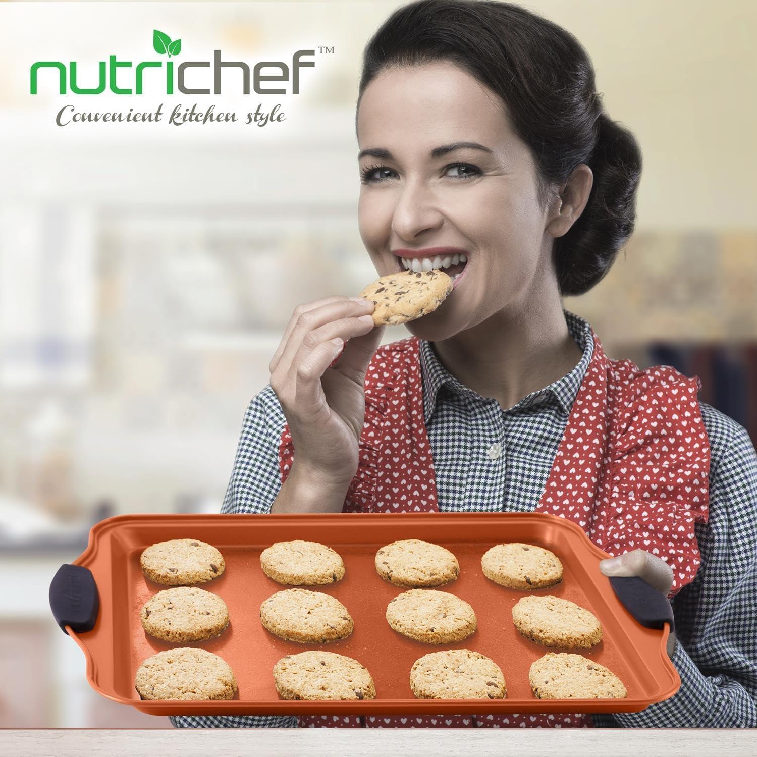 NutriChef 5pc Nonstick Bake Pan Set with Cookie & Rectangular Pans - NC5PCS