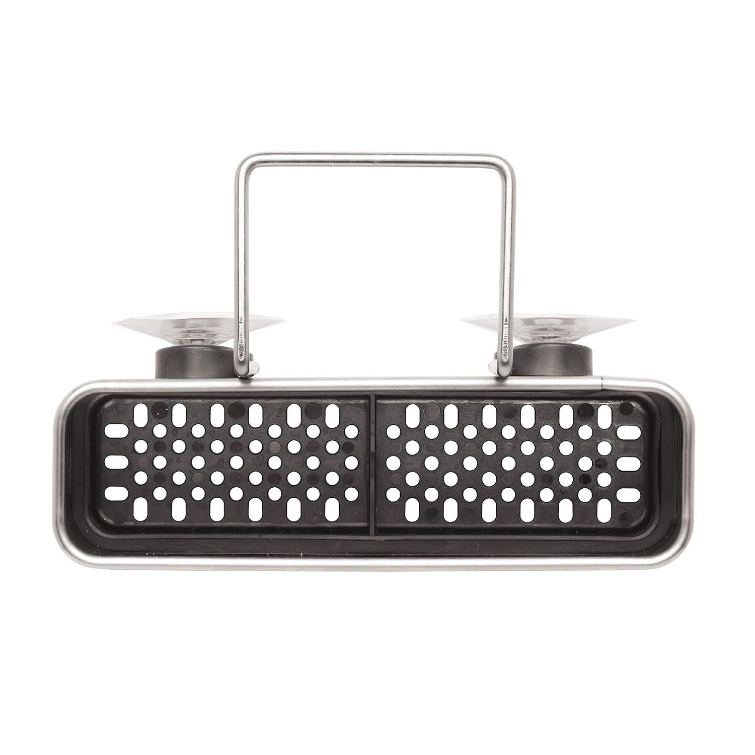 simplehuman Slim Sink Caddy Sponge Holder, Brushed Stainless Steel