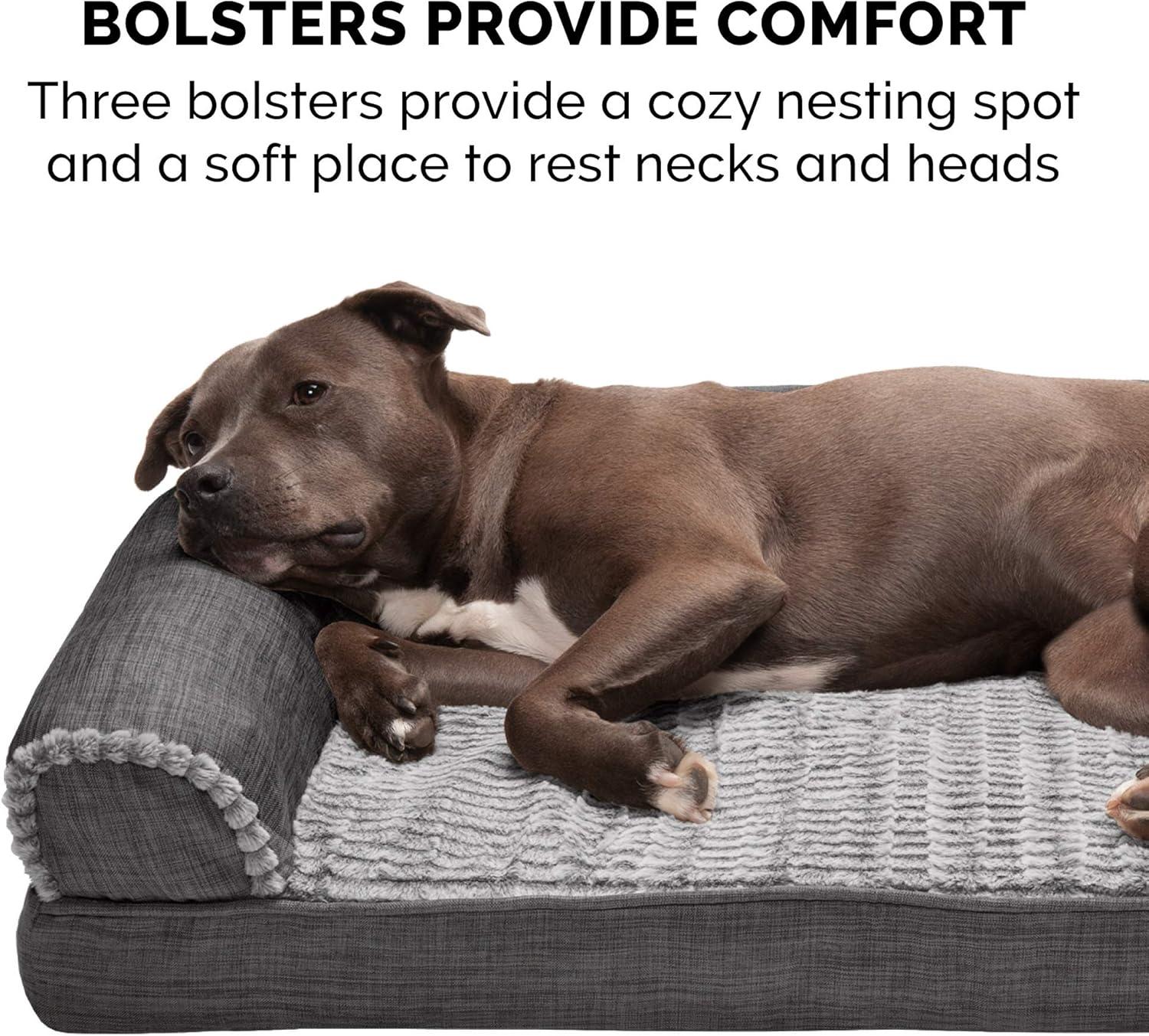 FurHaven Luxe Fur & Performance Linen Sofa Bed