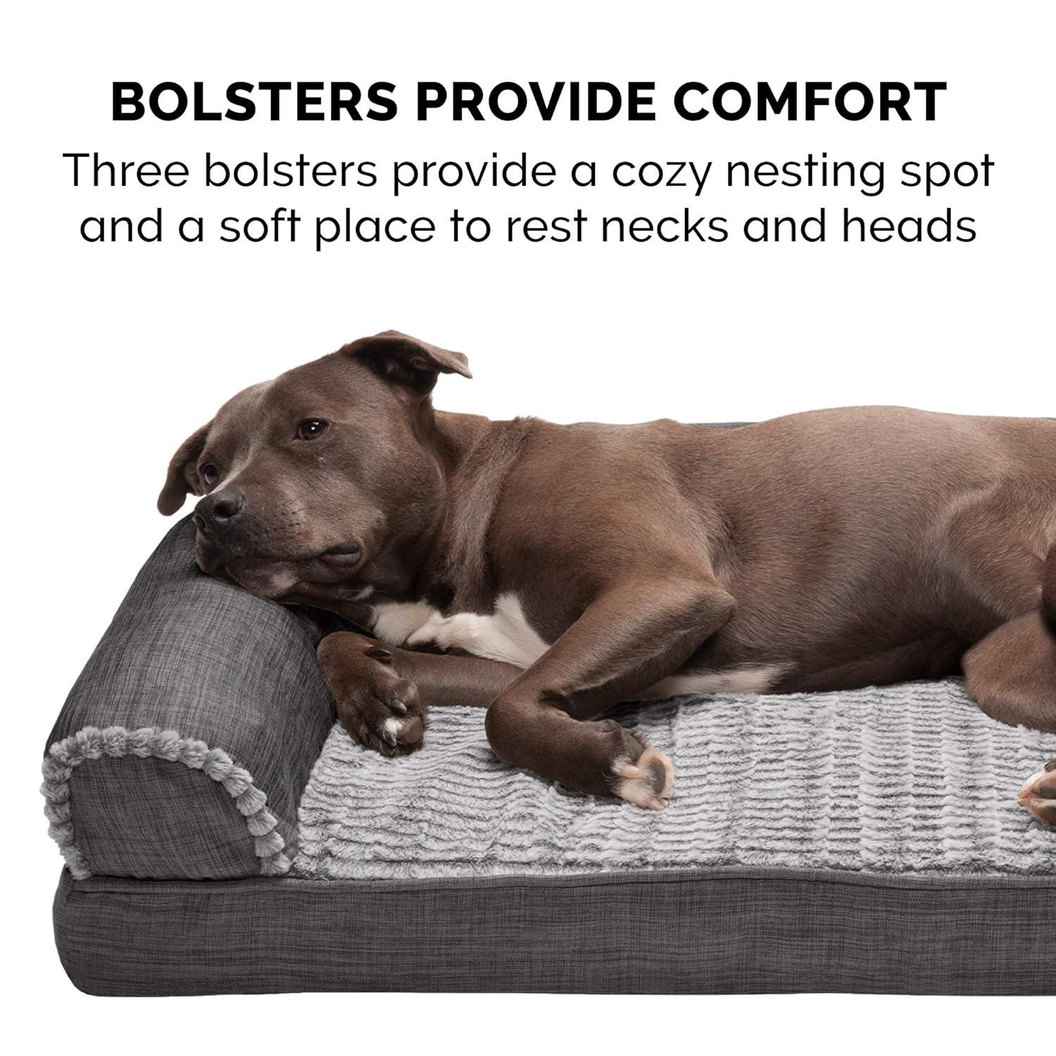 FurHaven Luxe Fur & Performance Linen Sofa Bed