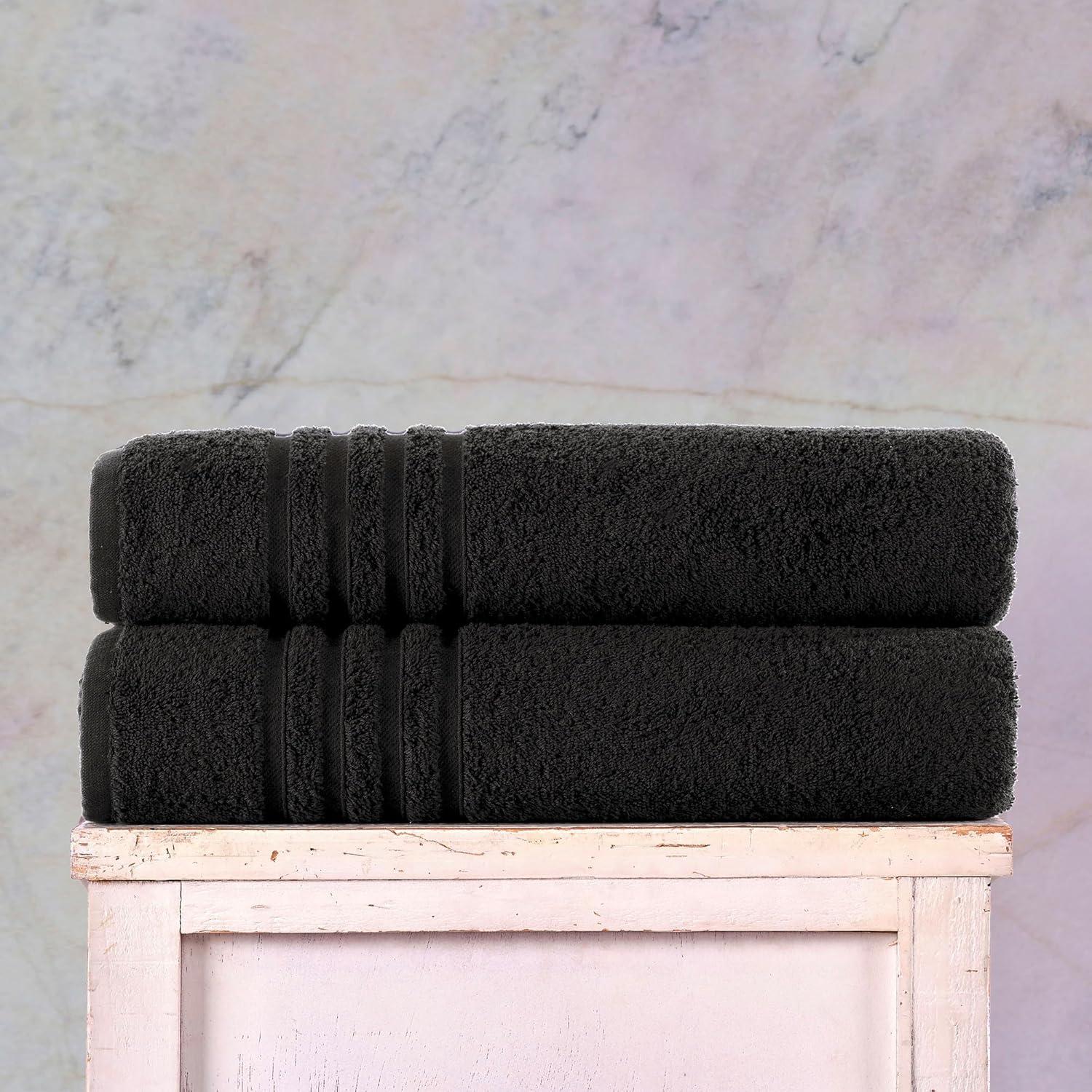 Hammam Linen Burgundy Jumbo Large Bath Sheets Towels 2-Pack Soft and Absorbent, Premium Quality 100% Cotton Towels