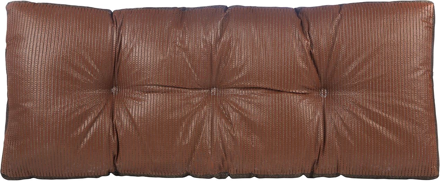 Gripper 35" Tufted Omega Universal Bench Cushion Gold: Indoor Woven Polyester Rectangle Seat, 3" Thick, 36"x14"