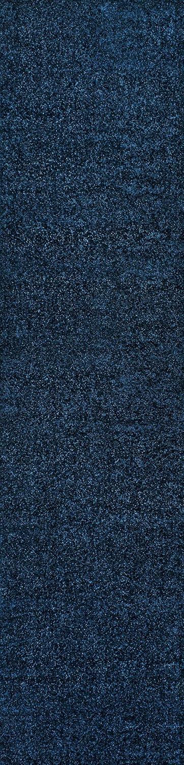 8'x10' Haze Solid Low-Pile Area Rug, Navy - JONATHAN Y