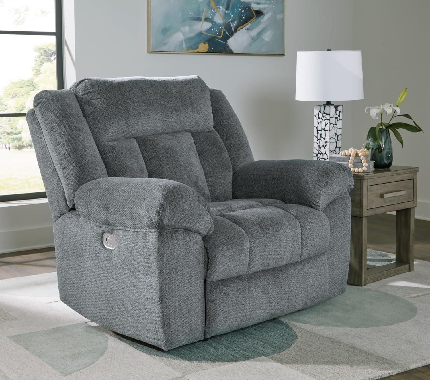 Ashley Furniture Tip-Off Slate Power Recliner