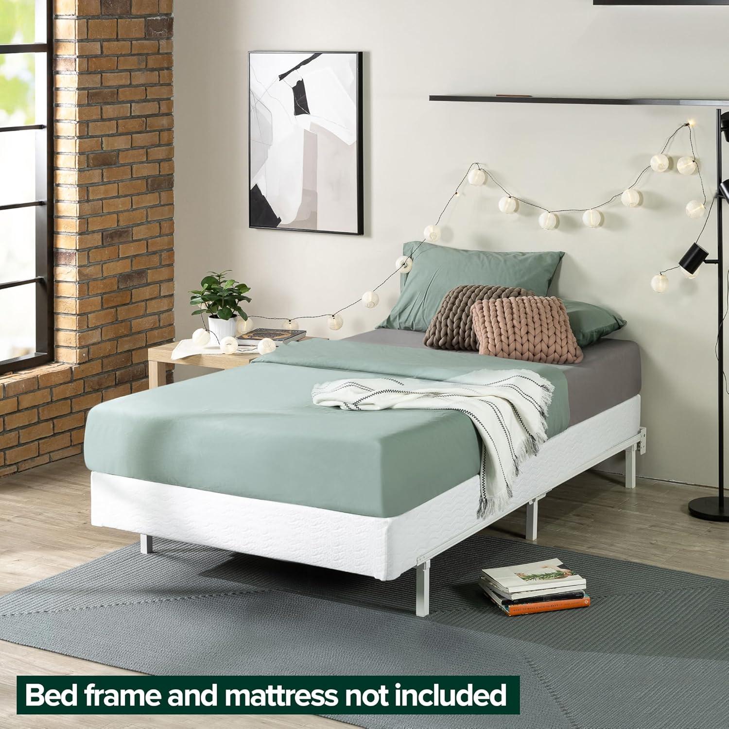 Twin 7" Metal Smart BoxSpring Mattress Base with Quick Assembly Purple - Zinus