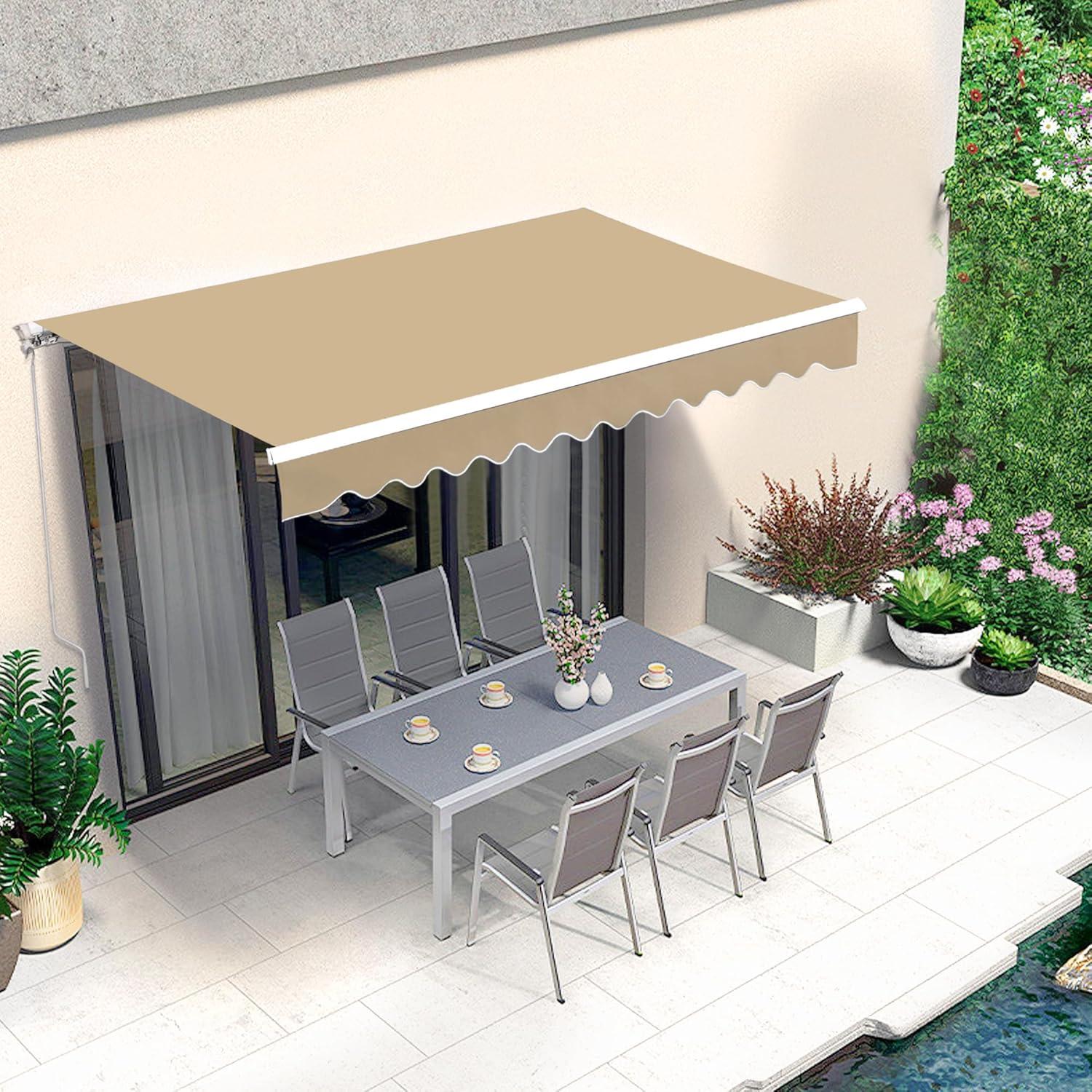 Patio Awning Fabric Replacement Sunshade Canopy for Retractable Awnings