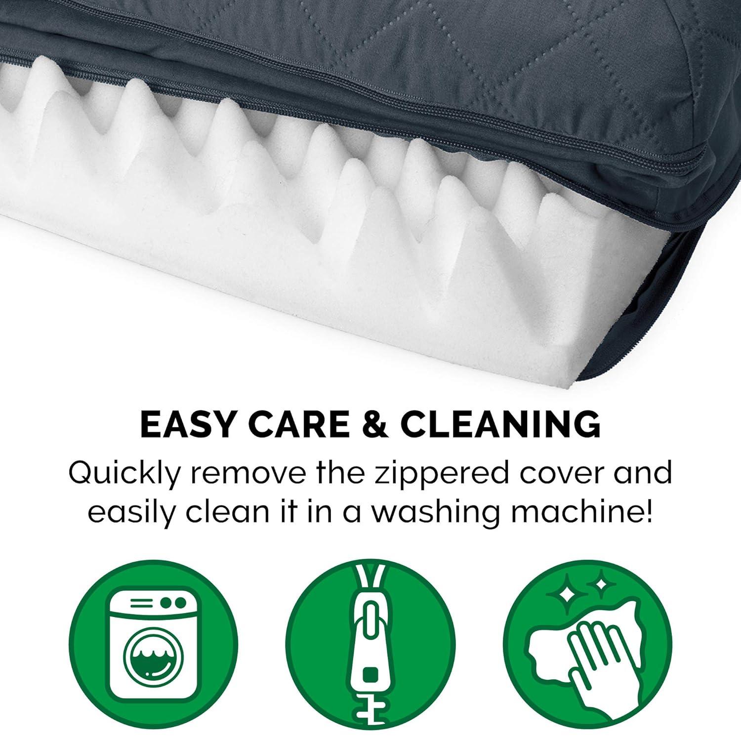 FurHaven Quilted Orthopedic Bolster Sofa Pet Bed