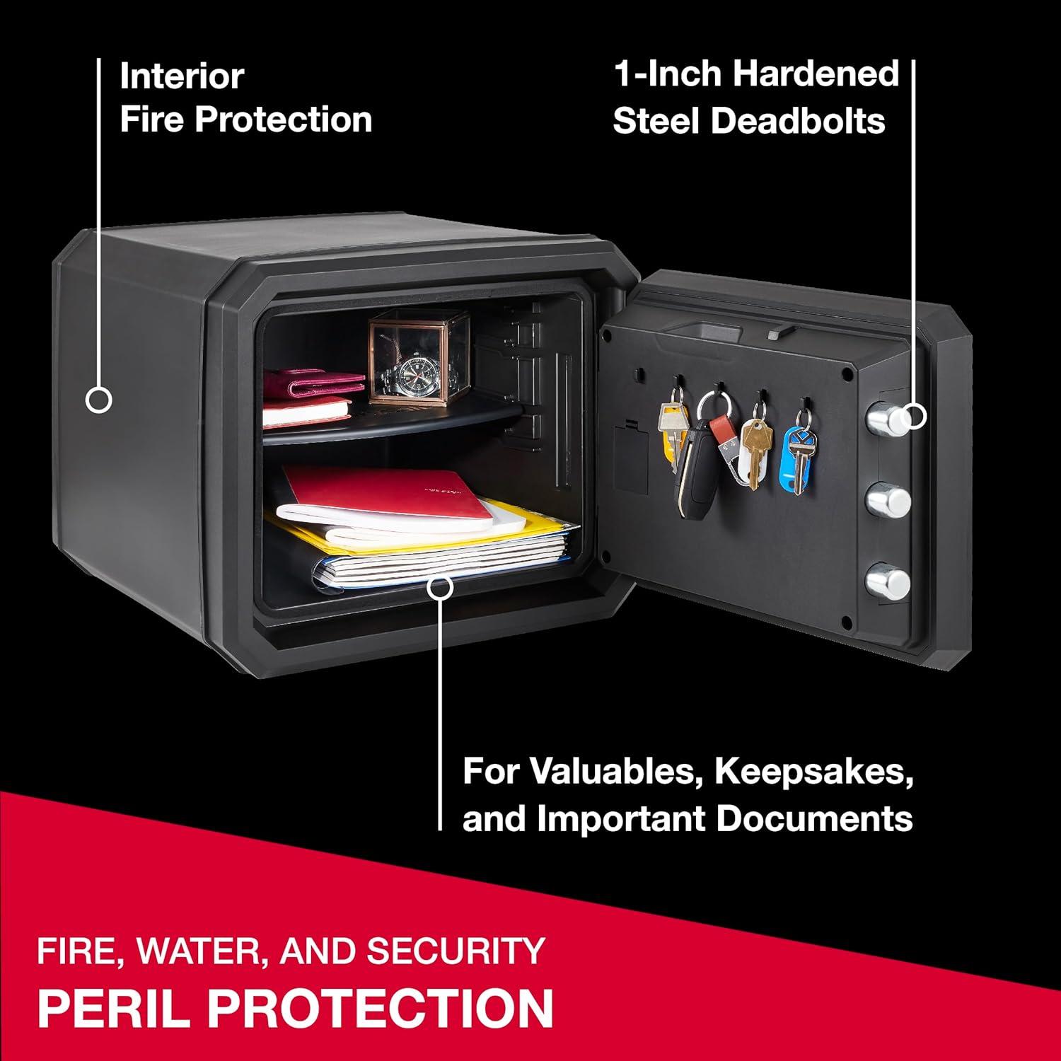 Sentry Safe Home Safe, Fire-Resistant, Water-Resistant with Combination Lock and Override Key