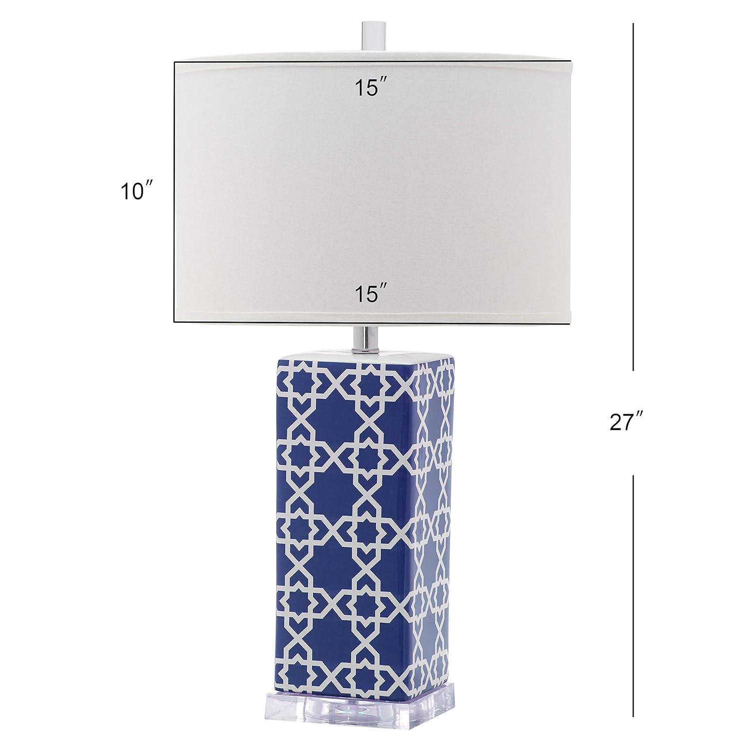 Quatrefoil Table Lamp (Set of 2) - Navy - Safavieh.
