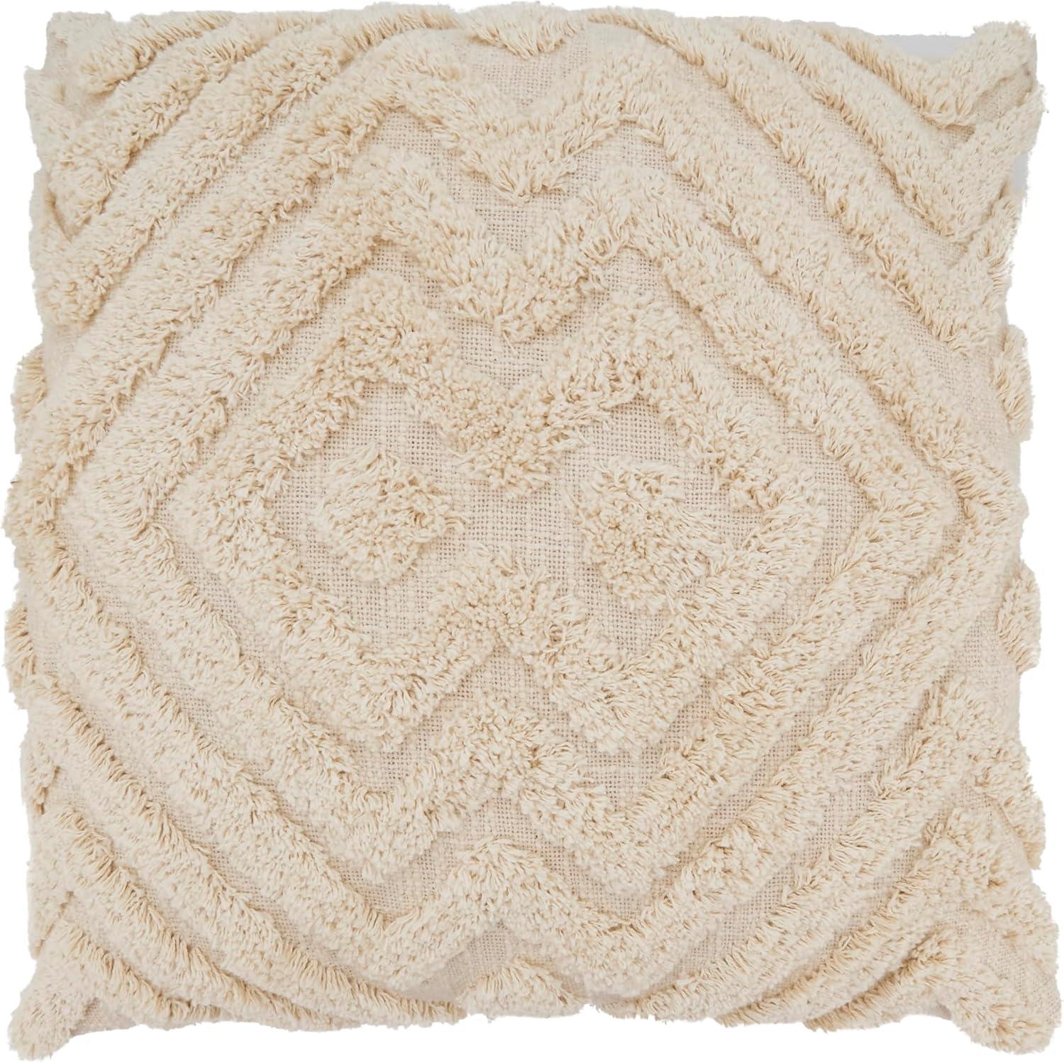 Saro Jenae Collection Cotton Throw Pillow