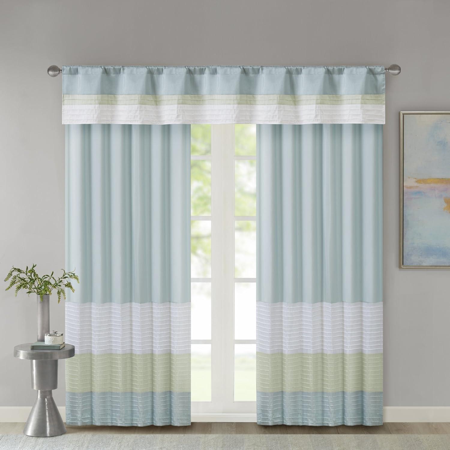 Madison Park Amherst Polyoni Pintuck Single Window Valance