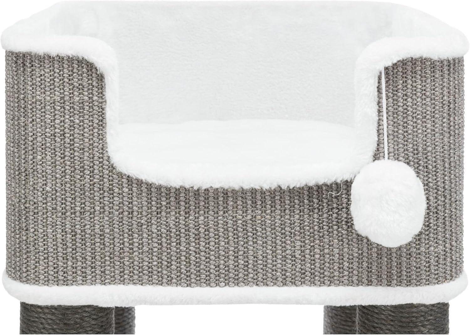 TRIXIE TRIXIE Lucano 43.3" XXL Cat Tree - Sisal Scratching Posts, Plush Covered House, Cat Beds, Platforms, Two Hanging Toys