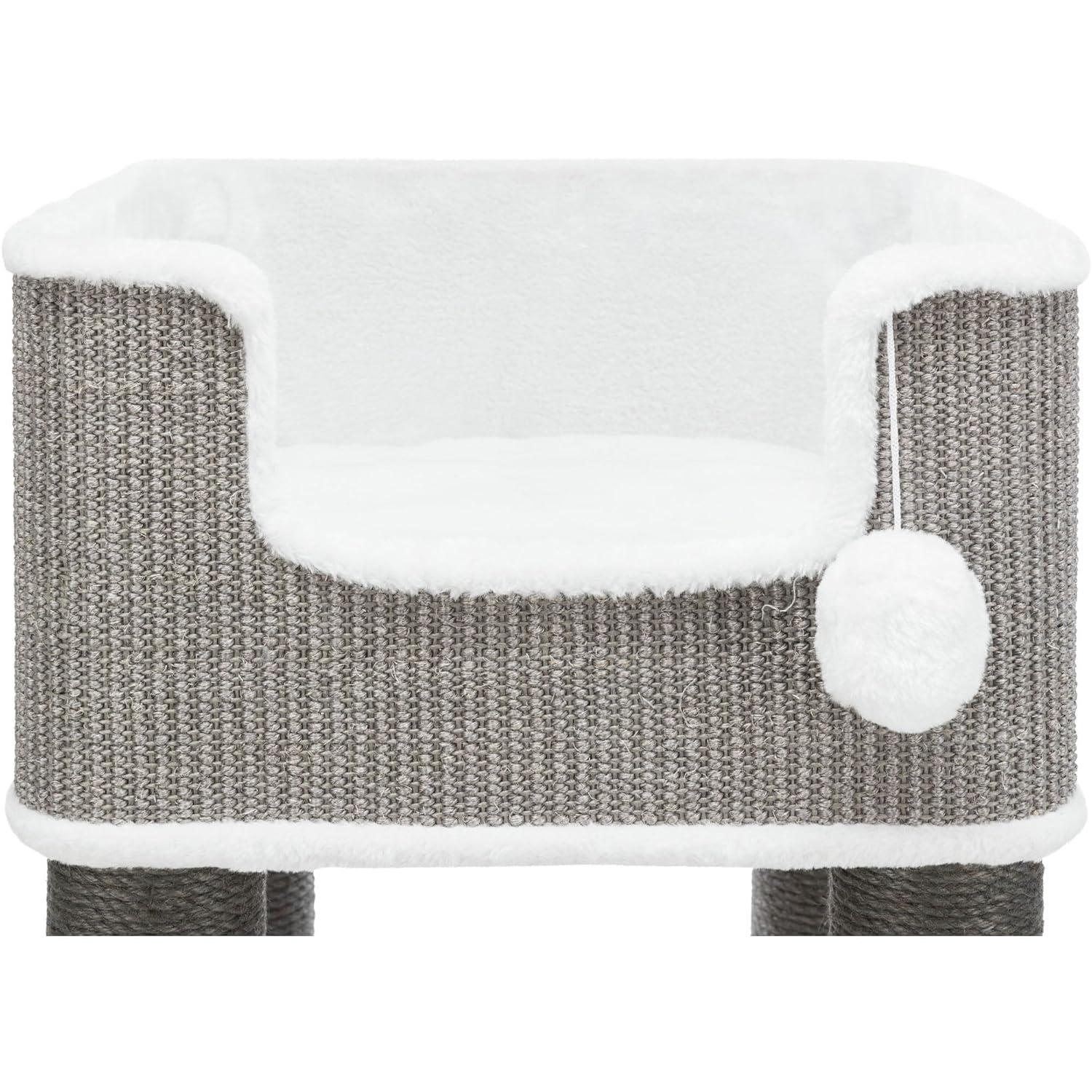 TRIXIE TRIXIE Lucano 43.3" XXL Cat Tree - Sisal Scratching Posts, Plush Covered House, Cat Beds, Platforms, Two Hanging Toys