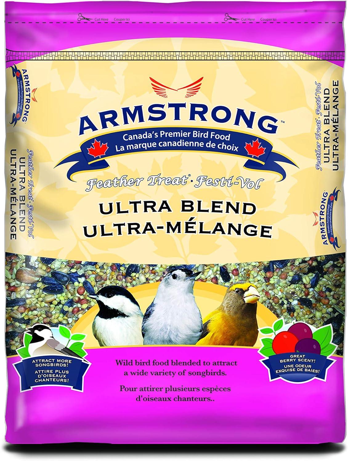 Armstrong Wild Bird Food Ultra Bird Seed Blend for Wild Songbirds, 15.4lbs