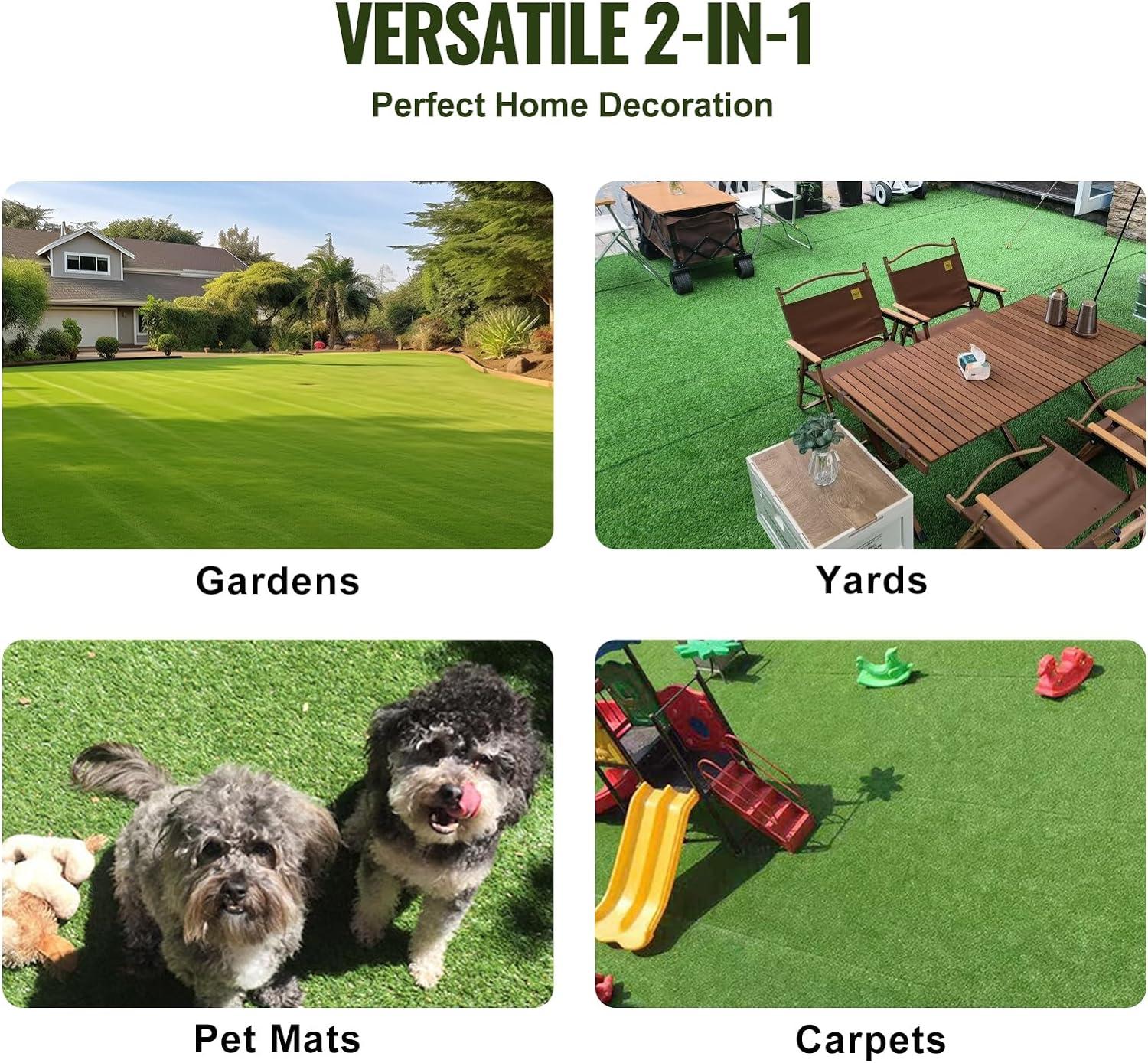 VEVOR 12" x 12" Artificial Grass Turf Panels (Set of 9)