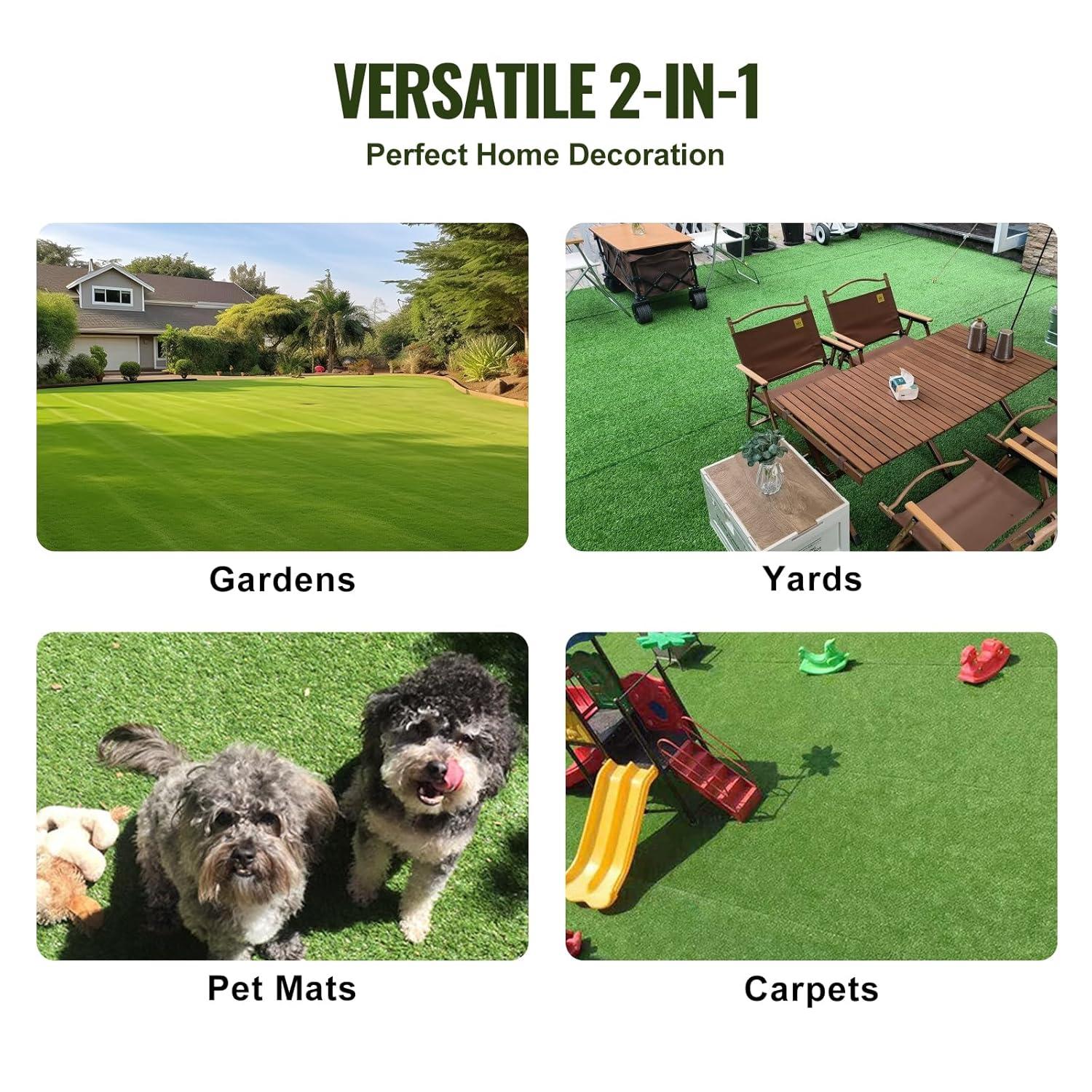 VEVOR 12" x 12" Artificial Grass Turf Panels (Set of 9)