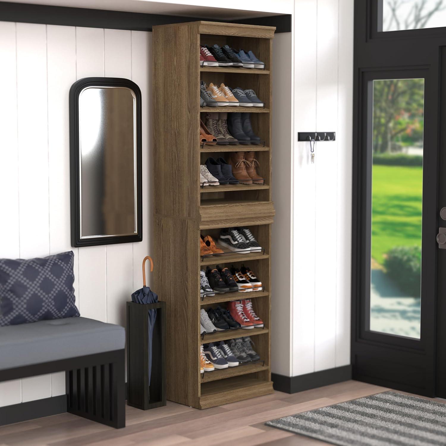 Modular Storage 21.38" W Shoe Shelf Unit with 4 Shelves