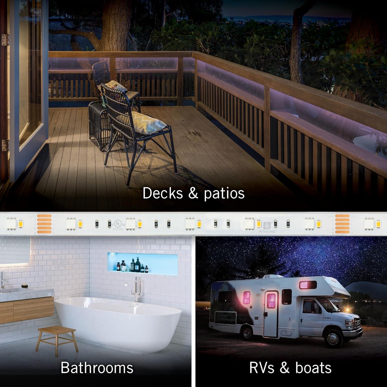 RibbonFlex Pro, 24V, RGB+W, 30+30LEDs/M, IP67, 5M Under Cabinet Tape Light