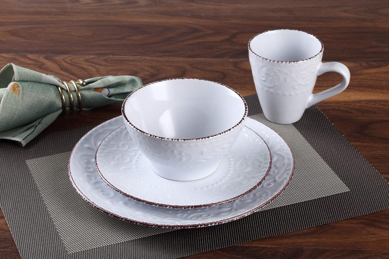 Lorren Home Trends Lorren 16 Piece Stoneware Dinnerware Set - Service for 4