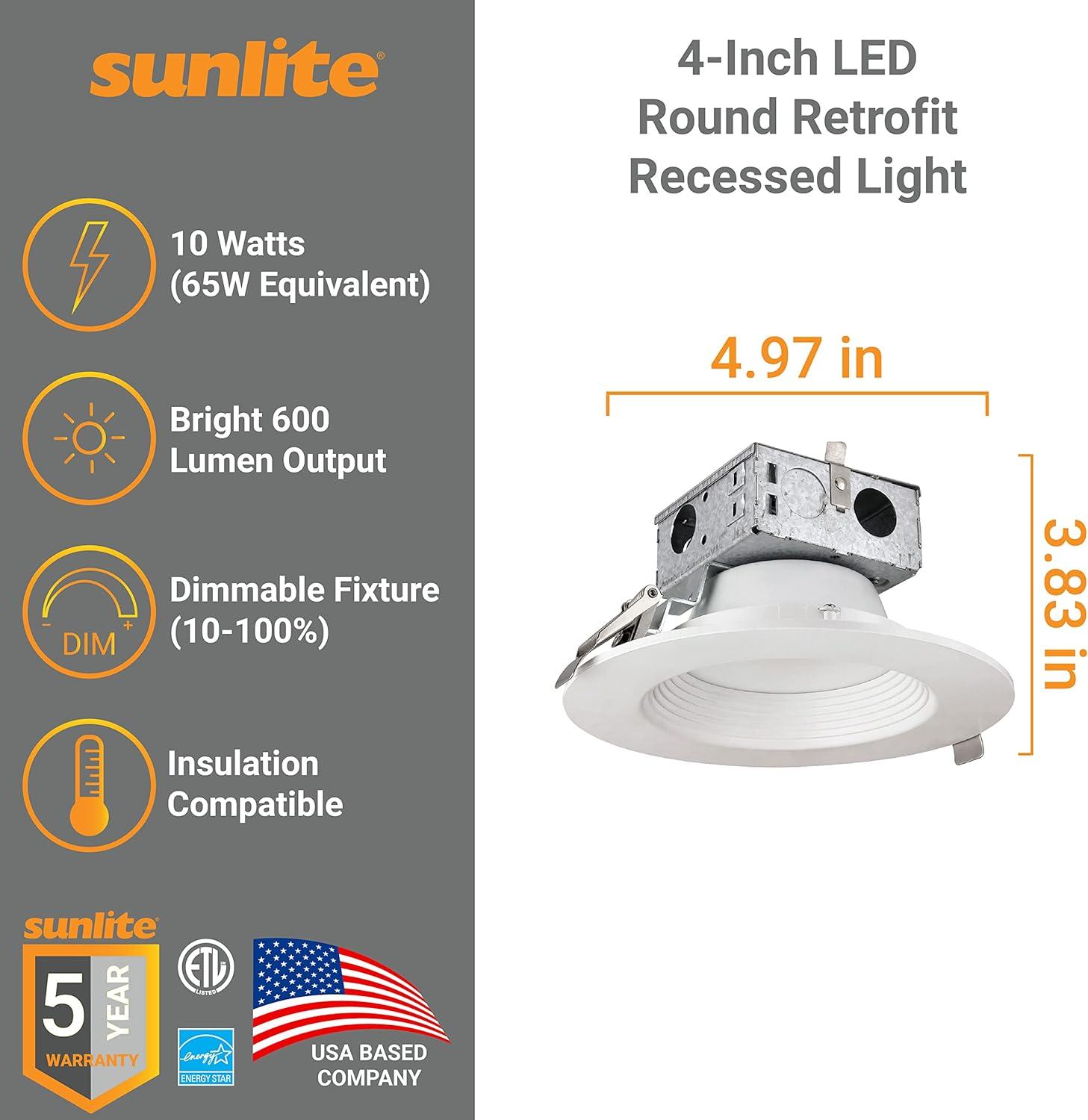 4-Inch Round Aluminum LED Recessed Light Fixture