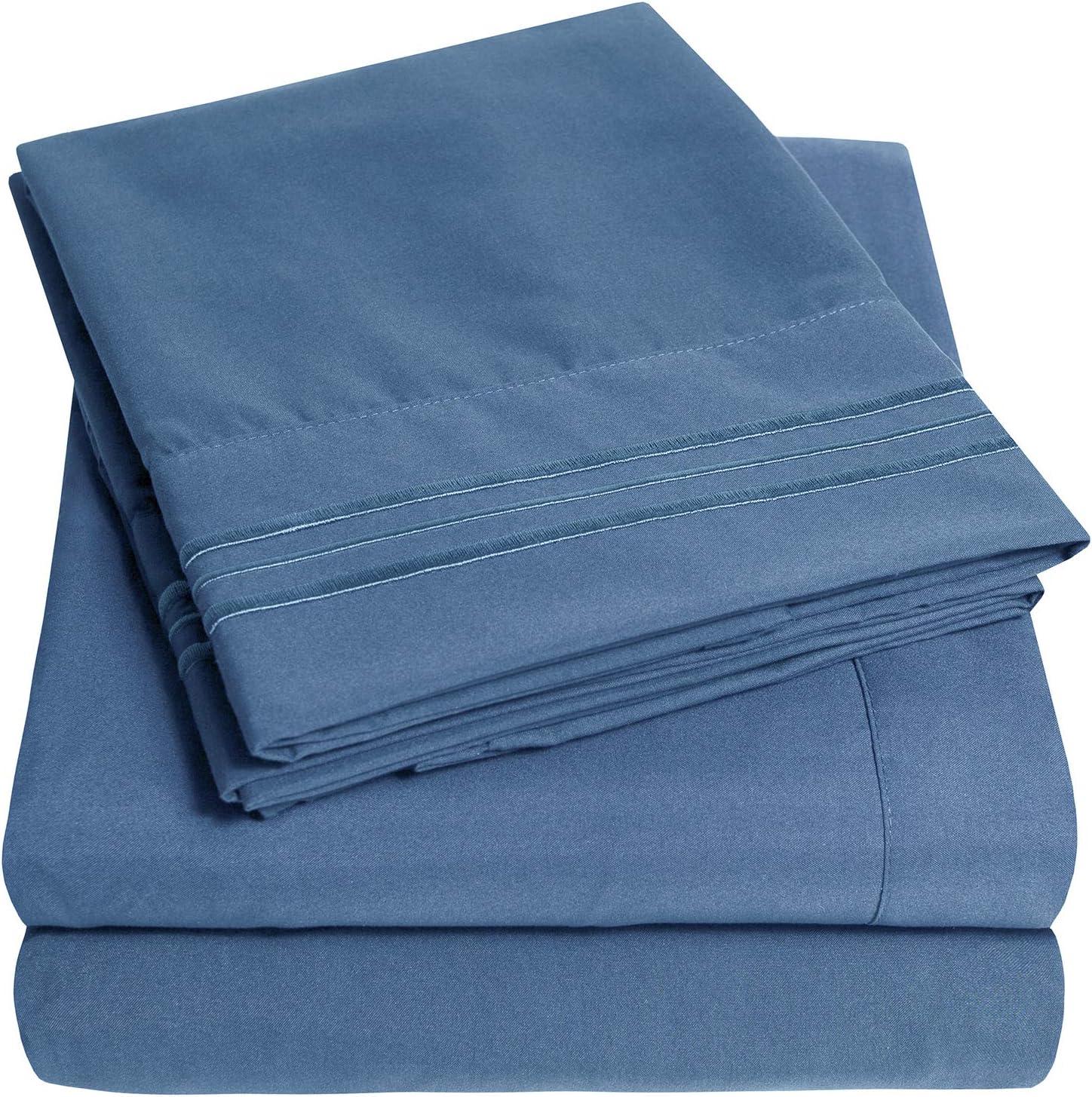 18"-24" Extra Deep Pocket, Double Brushed High End Microfiber Sheet Set by Sweet Home Collection®