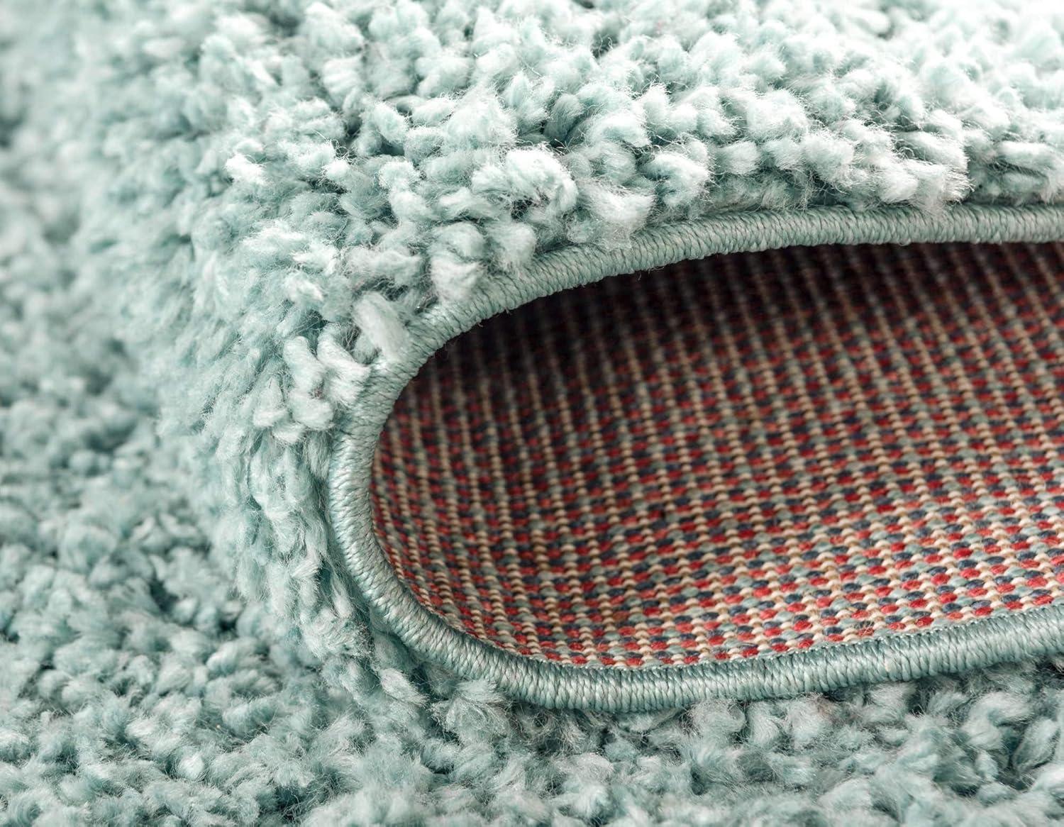 Unique Loom 6' 0 x 9' 0 Davos Shag Aqua Area Rug