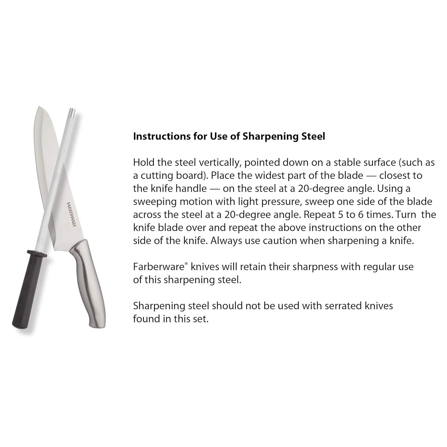 Farberware Farberware 15-Piece High Carbon Stainless Steel Knife Block Set