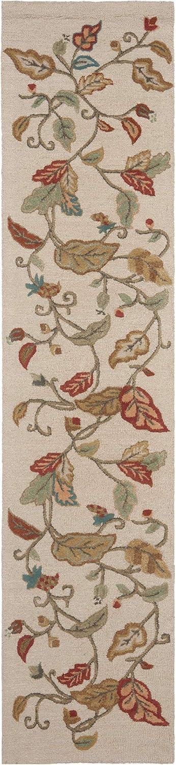 SAFAVIEH Martha Stewart Autumn Woods Floral Runner Rug, Persimmon Red, 2'3" x 10'