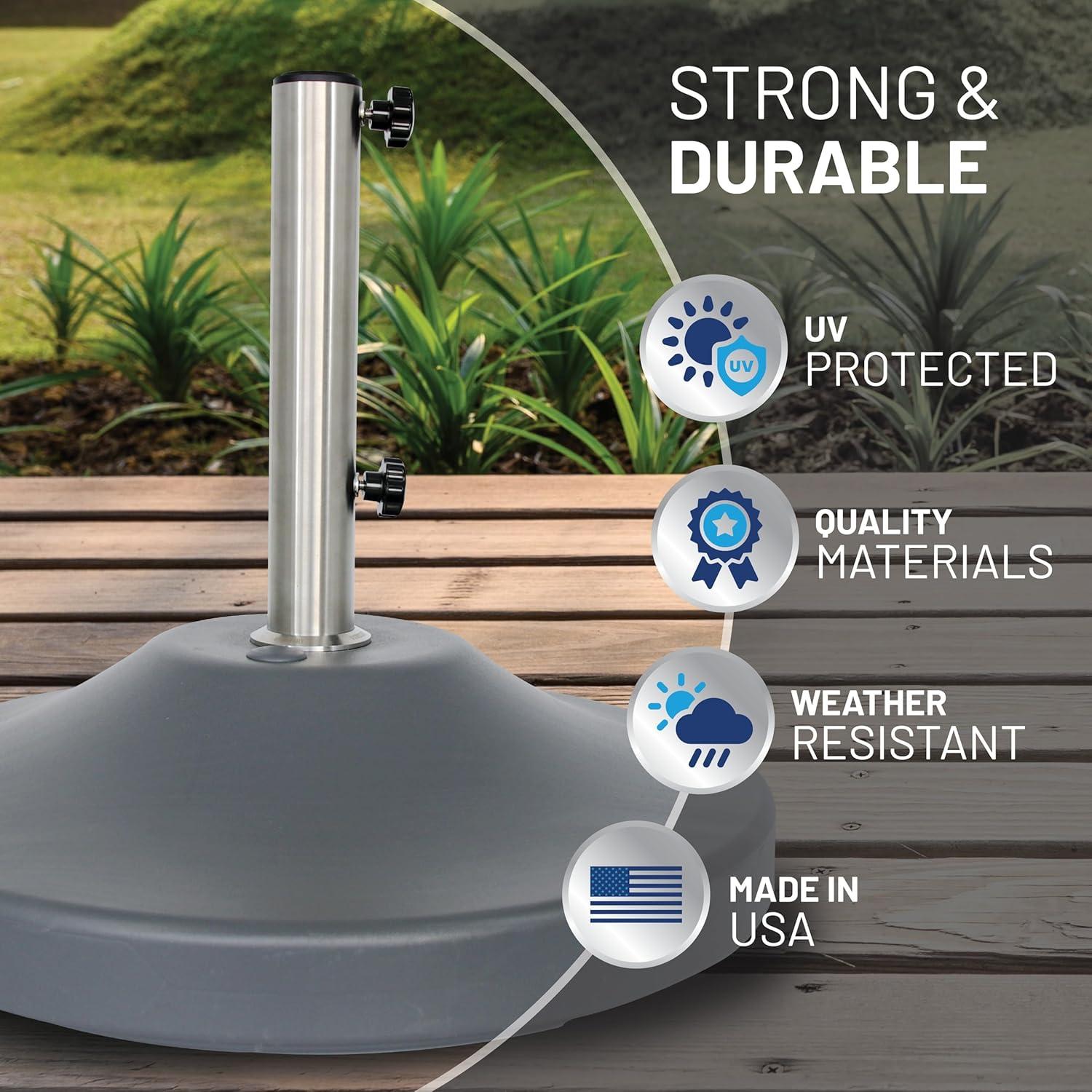 Fillable 120lb Capacity Free Standing Patio Umbrella Base