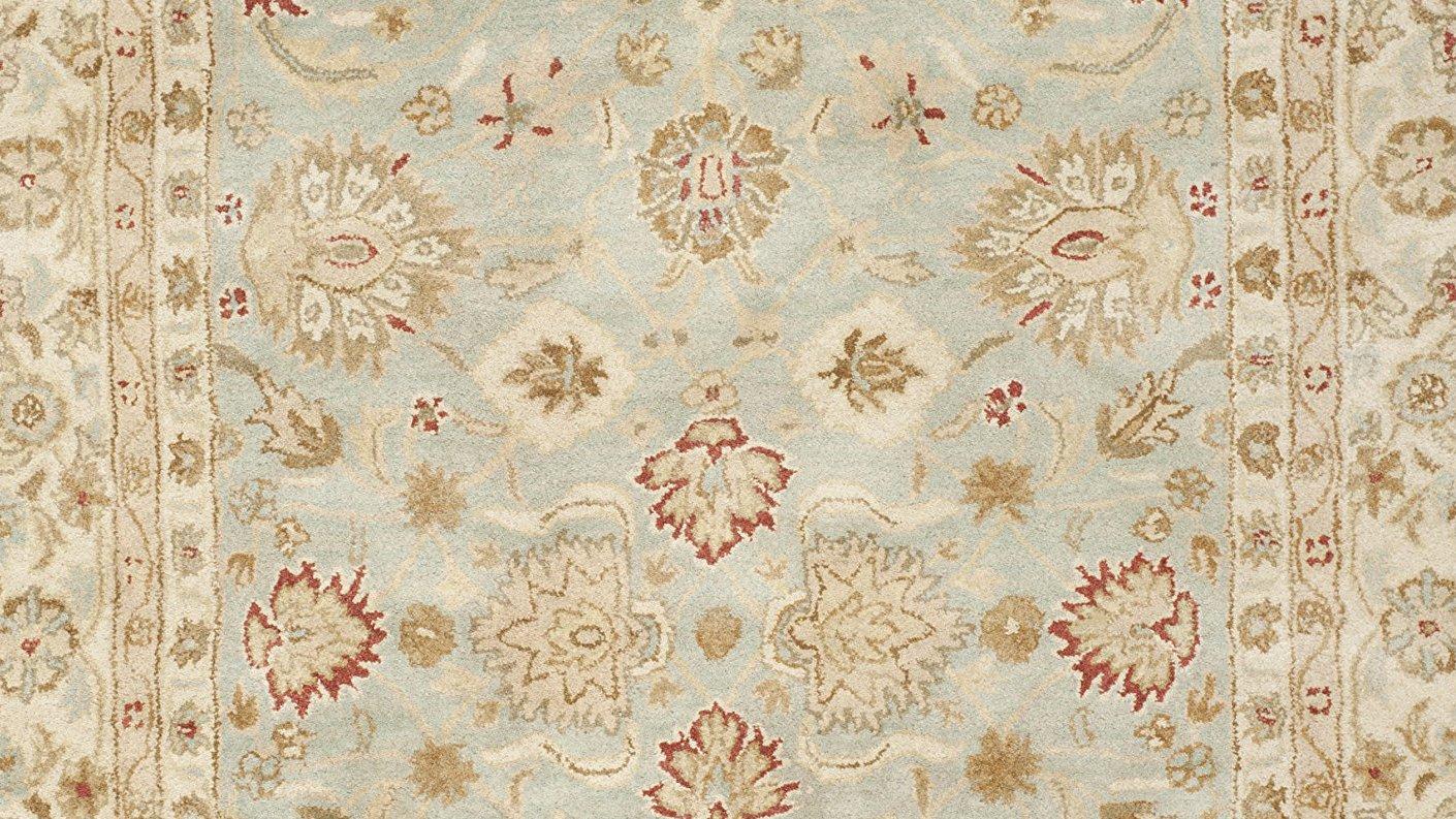 Antiquity AT822 Hand Tufted Area Rug - Grey Blue/Beige - 8'9"x11'9" - Safavieh.