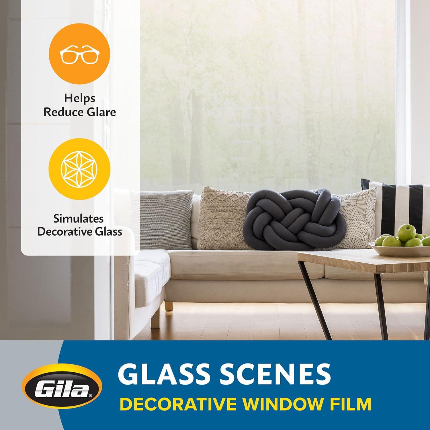 Frosted Glass Static Cling Window Film, 36in x 78in