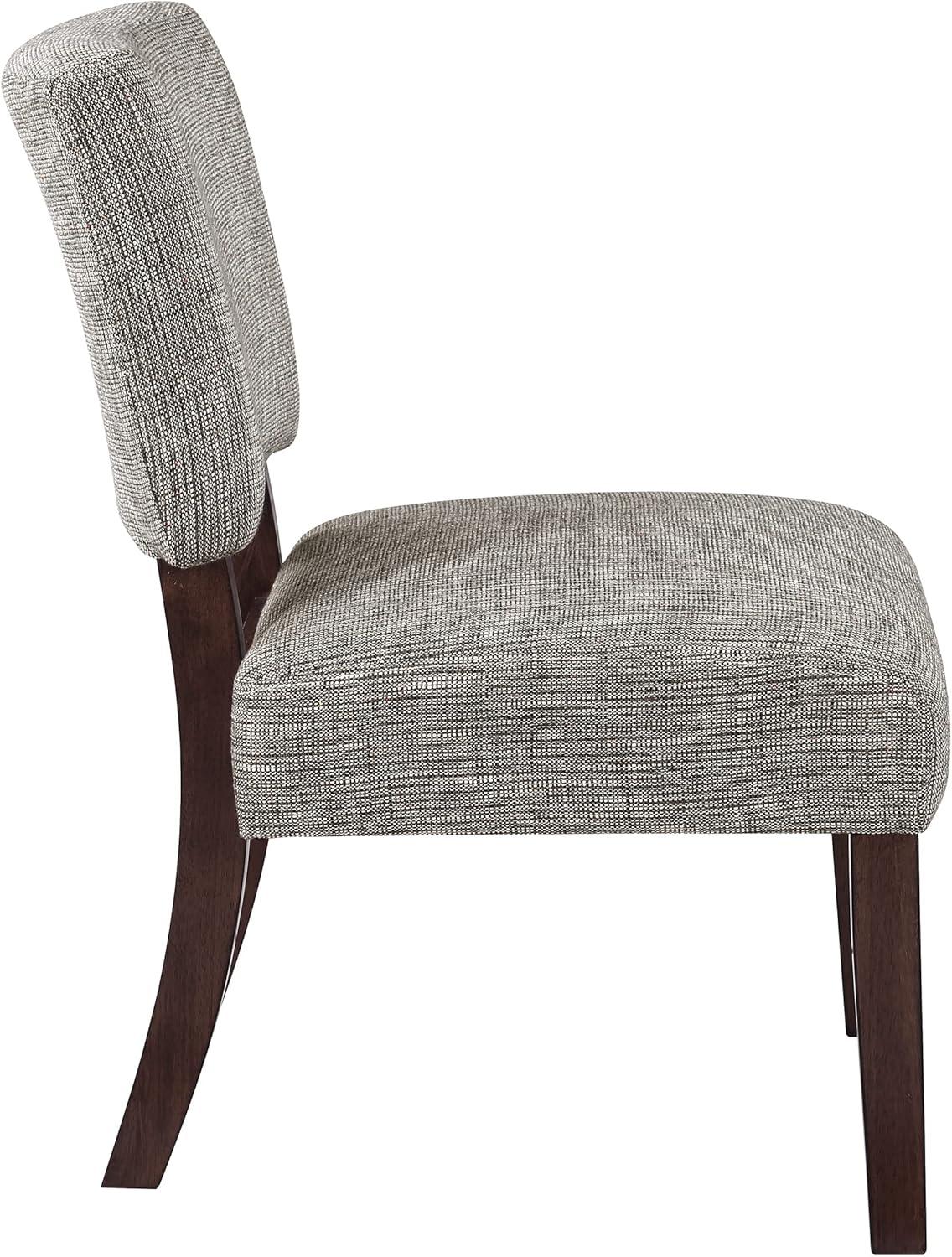 Jasmine Accent Chair in Speckled Charcoal Fabric
