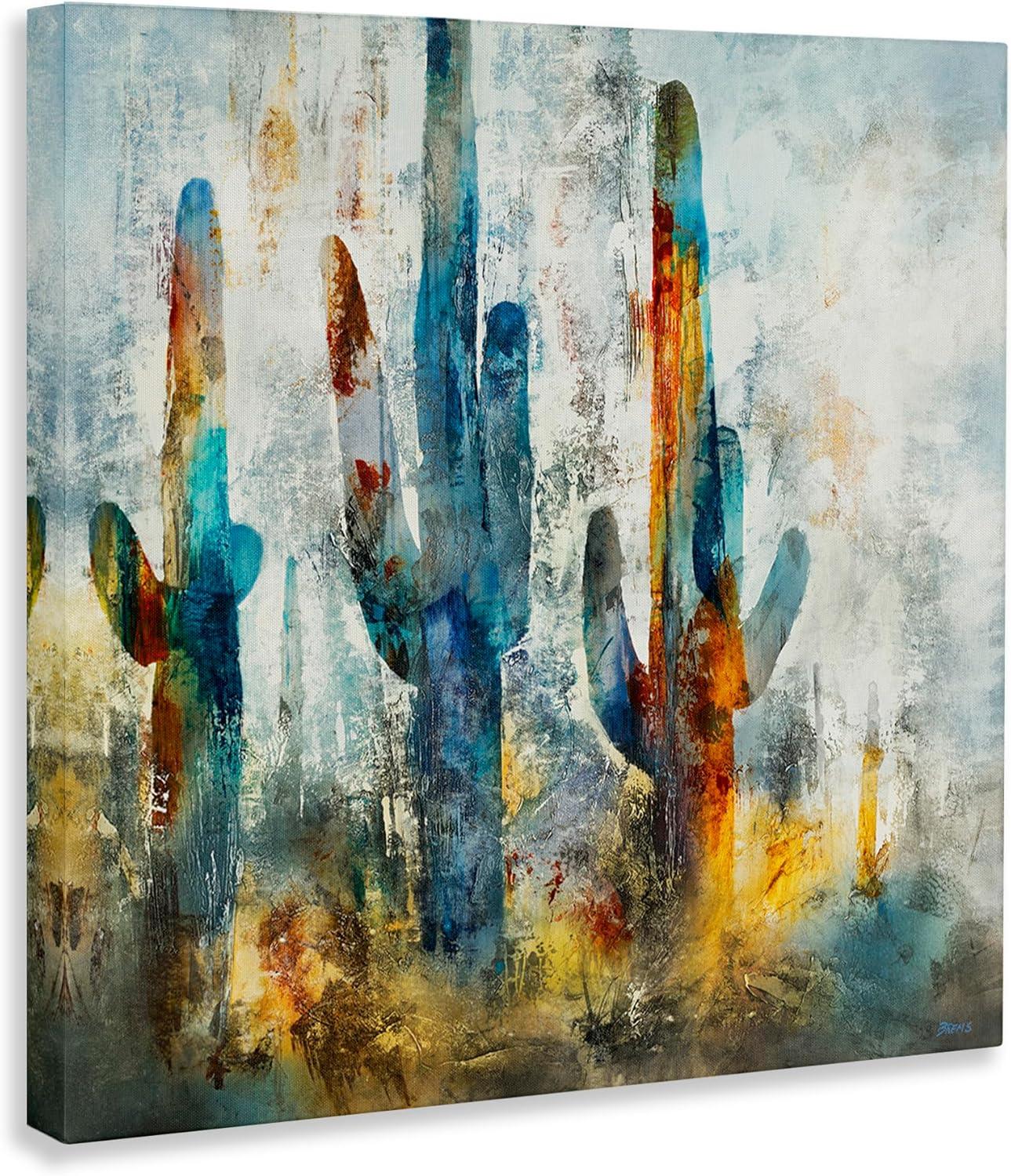 Stupell Industries Abstract Cacti Silhouettes Vibrant Succulent Colors Design by Scott Brems, 24" x 24"