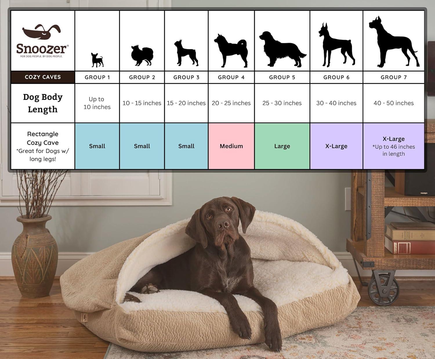 Snoozer Pet Products Snoozer Indoor/Outdoor Solarium Rectangle Cozy Cave Dog Bed - Wag Collection