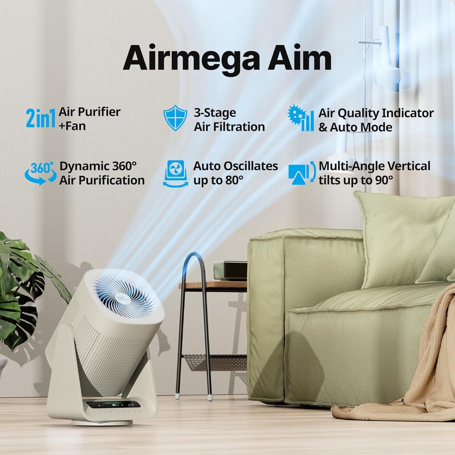 Marshmallow Gray HEPA Air Purifier with Remote Control