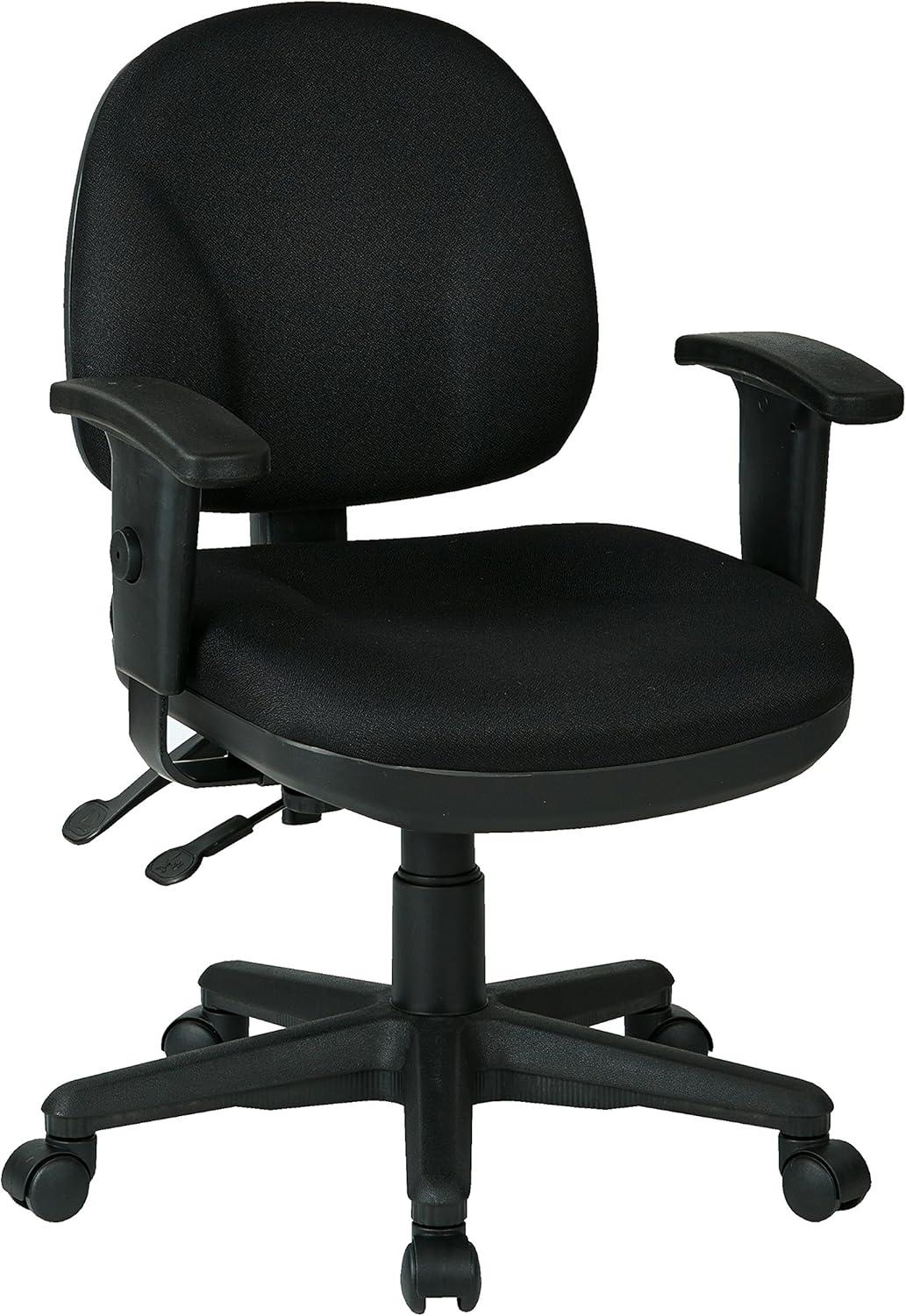 Icon Black Ergonomic Executive Office Chair with Adjustable Arms