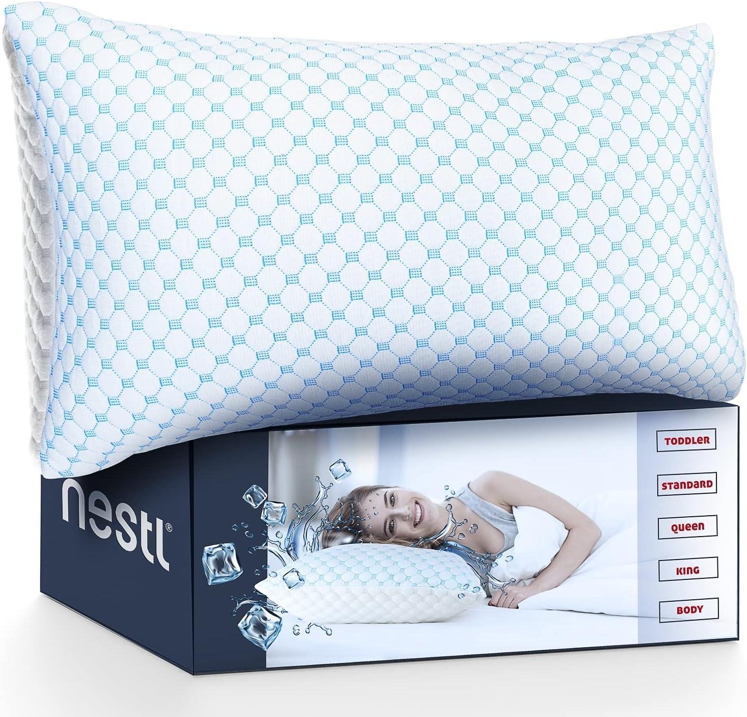 Cooling Gel Memory Foam Body Pillow with Reversible Cover