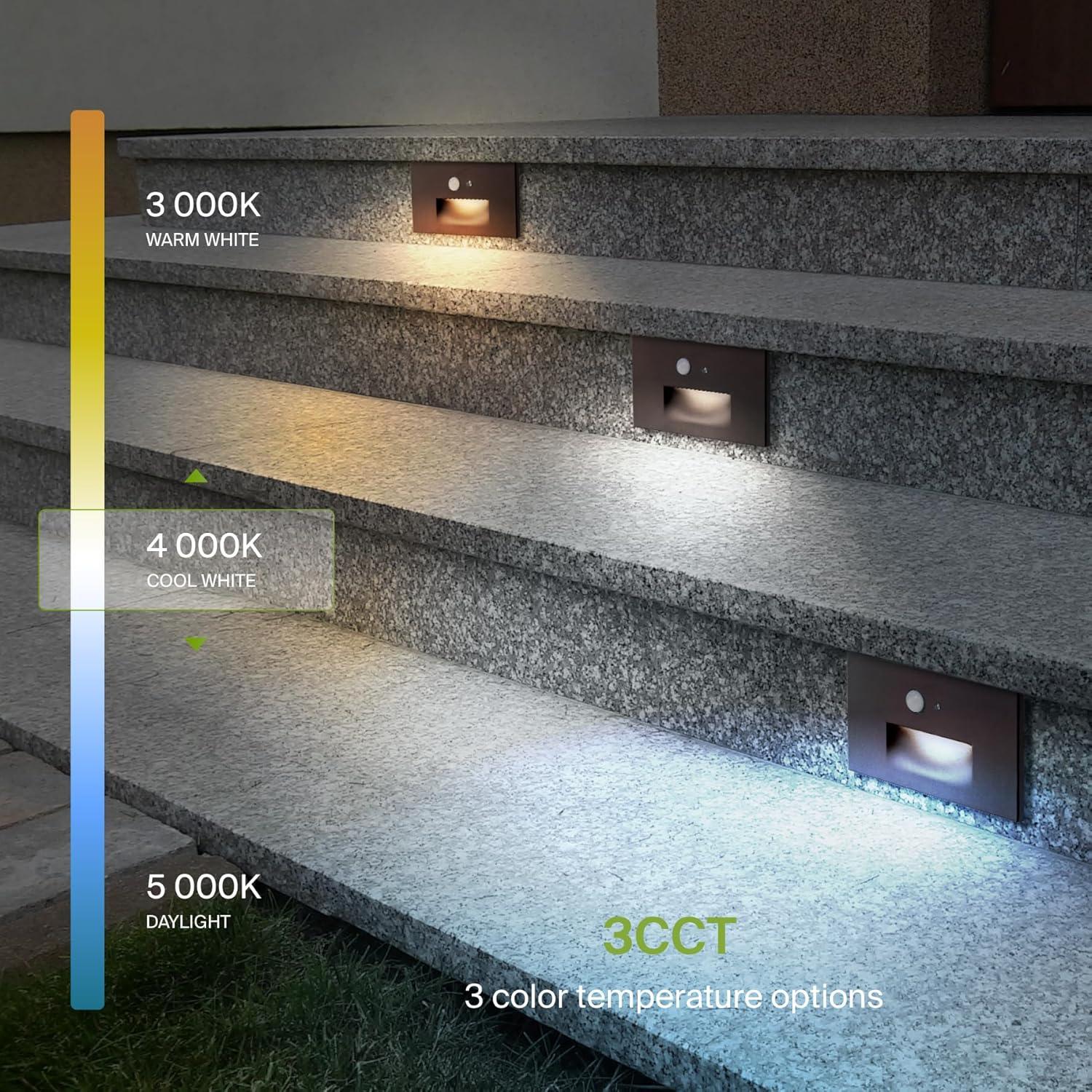 Oil-Rubbed Bronze LED Step Light with Motion Sensor