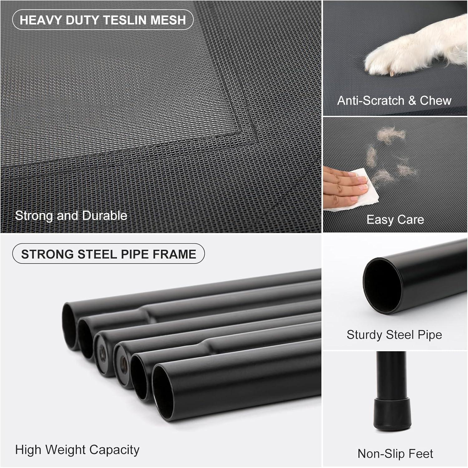 Tucker Murphy Pet™ 49 inches Dog Bed Cot for Large Dogs, Outdoor Raised Dog Bed