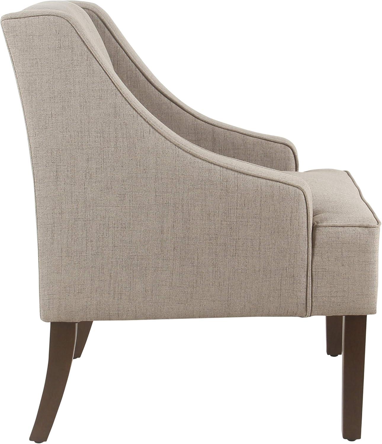 Classic Solid Swoop Arm Accent Chair - Homepop