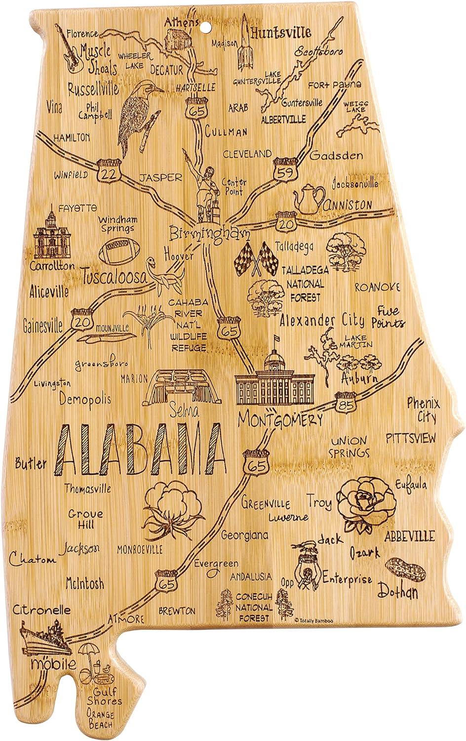 Totally Bamboo Destination Alabama Cutting Board