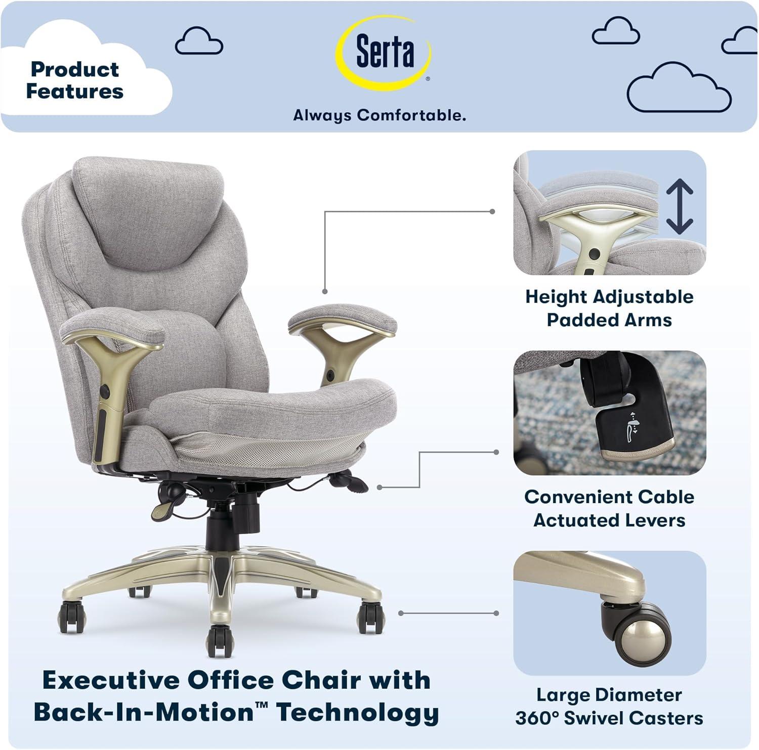 Works Executive Office Chair with Back In Motion Technology - Serta