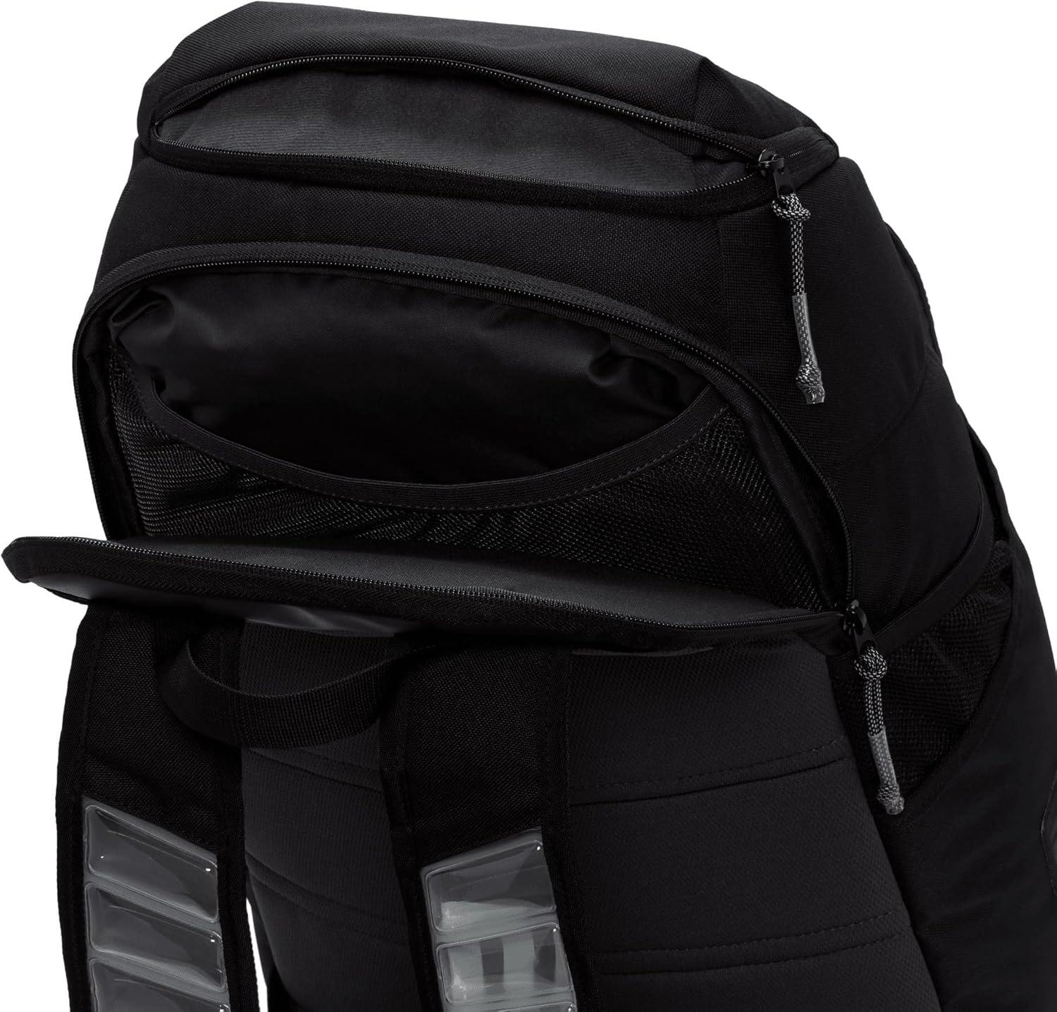 Nike Men's Hoops Elite Backpack, Black Anthracite and Metallic Silver
