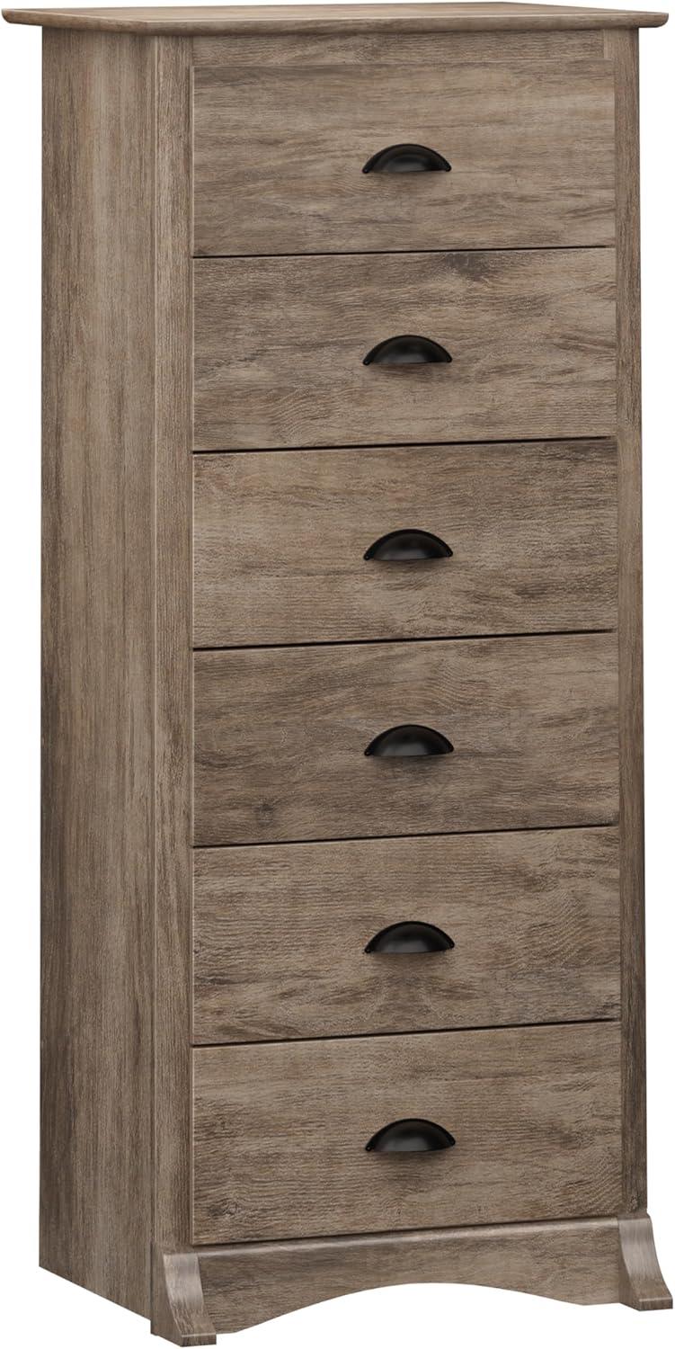 Drifted Gray Coastal 6-Drawer Tall Lingerie Chest