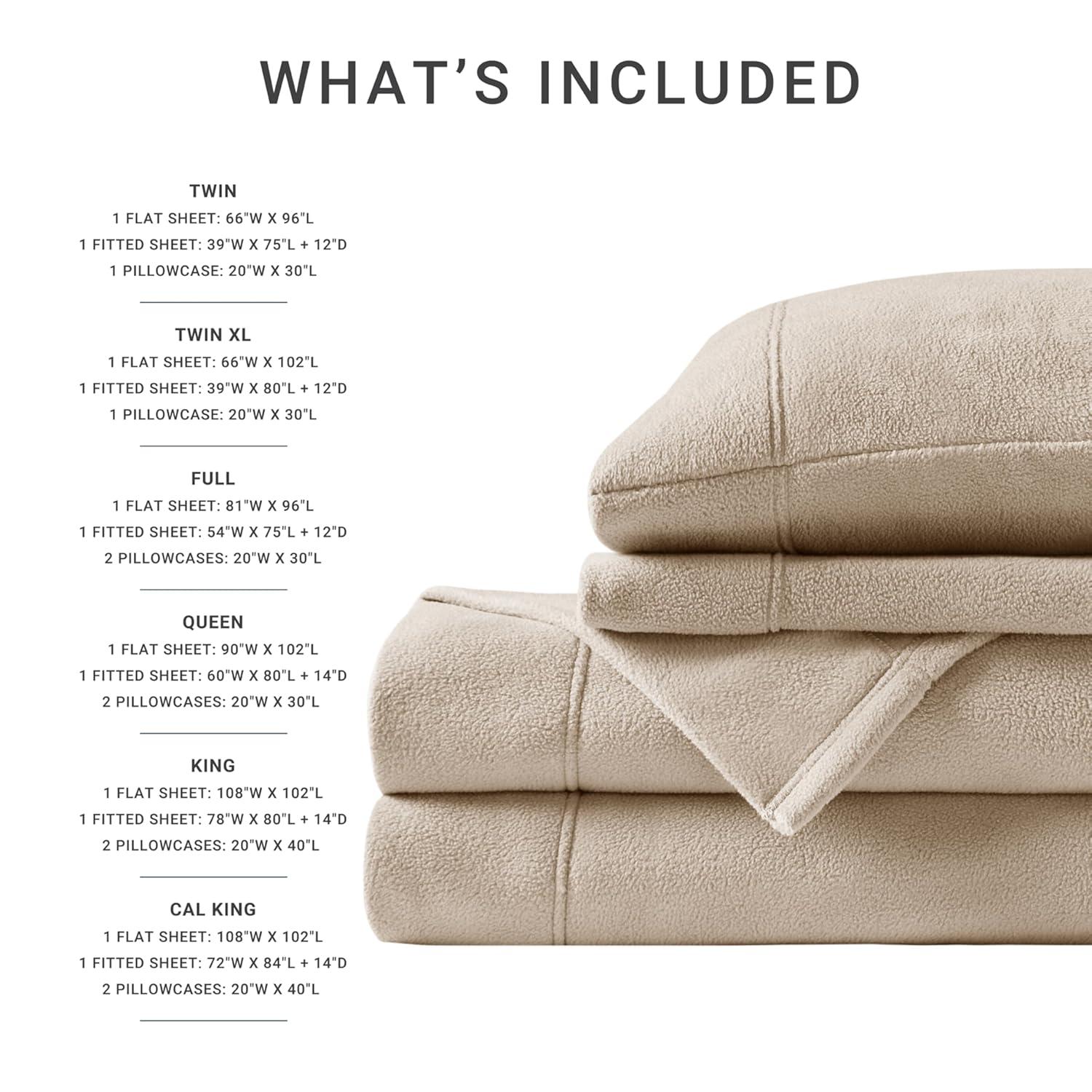 Madison Park Micro Fleece Sheet Set