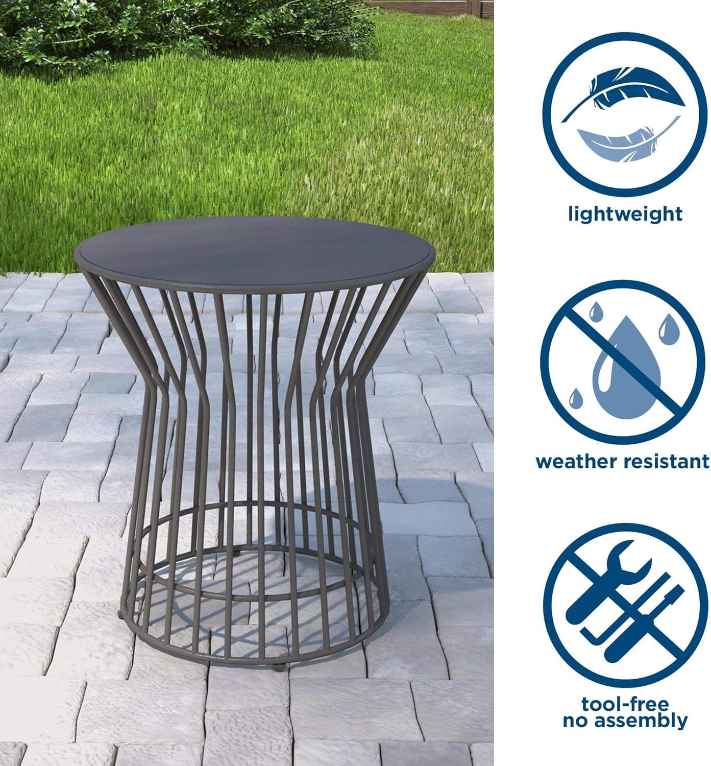 Roberta 20.08'' Metal Outdoor Side Table